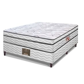Miniatura Cama Box Casal Cama inBox Moderne Ortopédico com Camada Especial de Espuma D45 63x138x188cm - Branco/Grafite