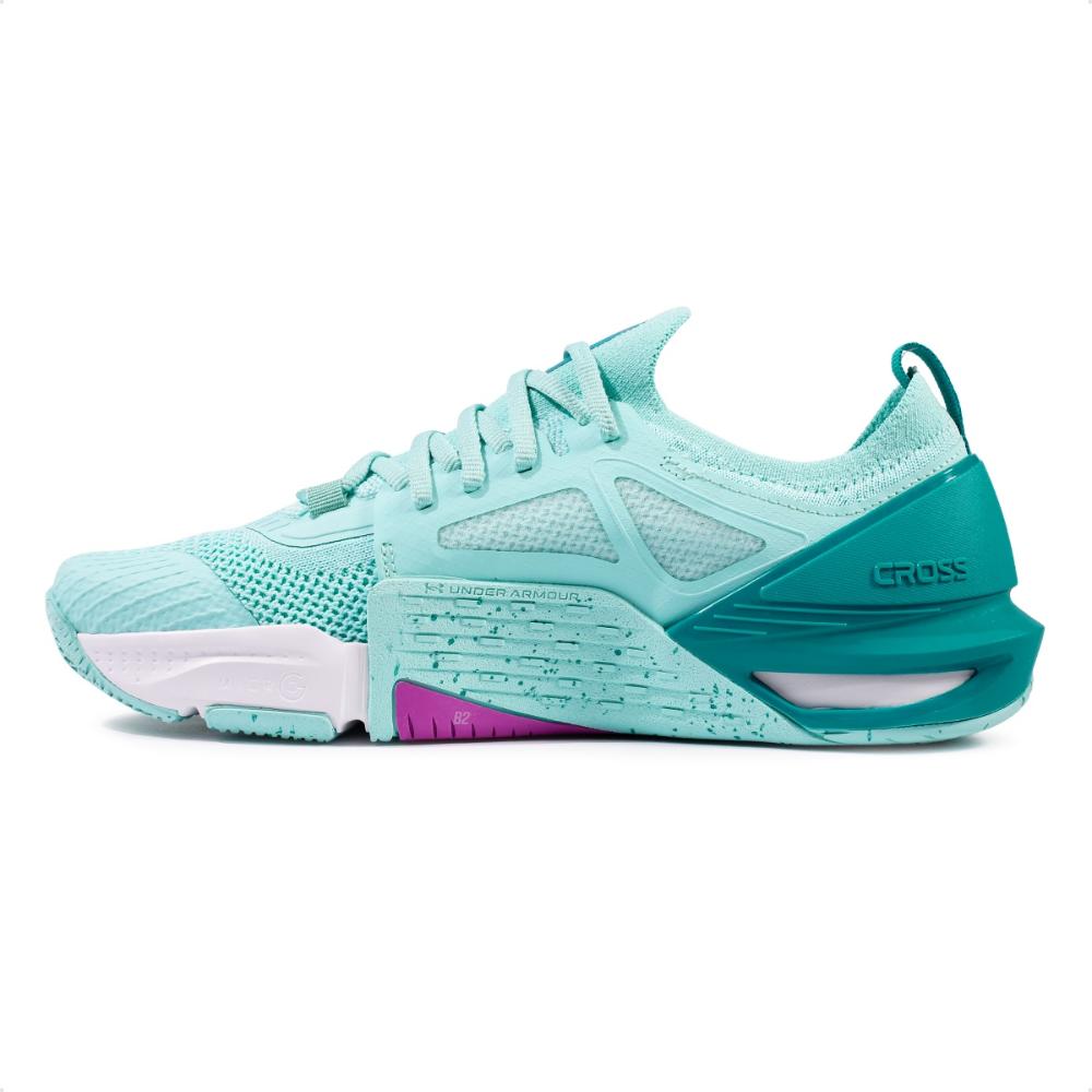 Miniatura Tênis Under Armour Tribase Cross 2 Feminino Azul / Lilás - 34