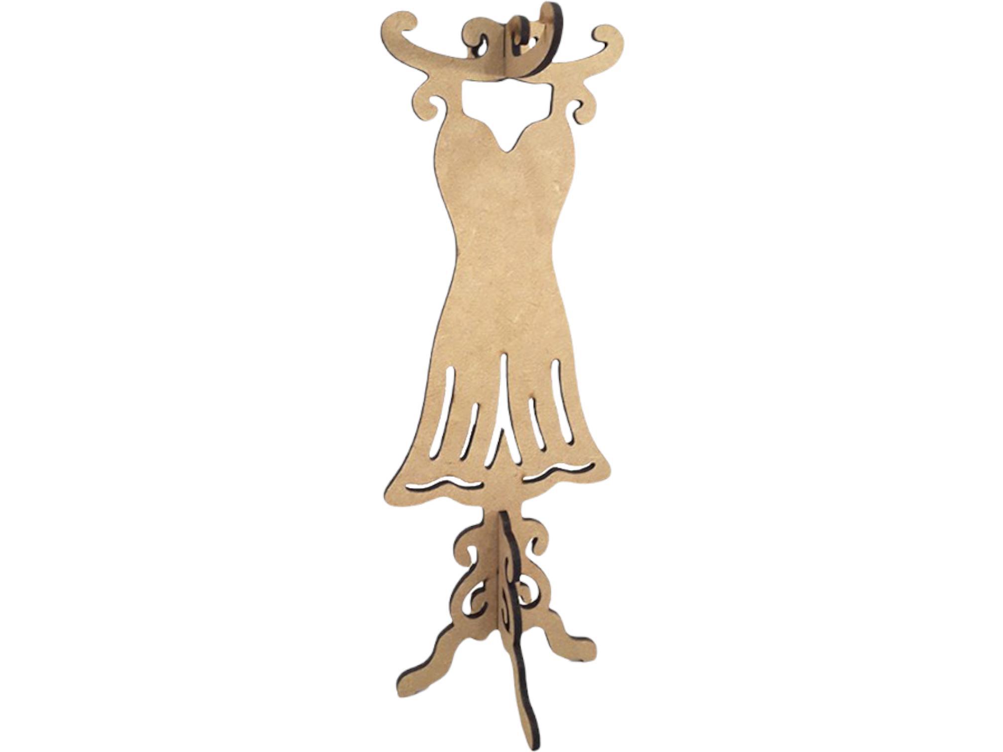 Miniatura Porta Colar Suporte Jóias Bijuterias Mod Vestido Expositor