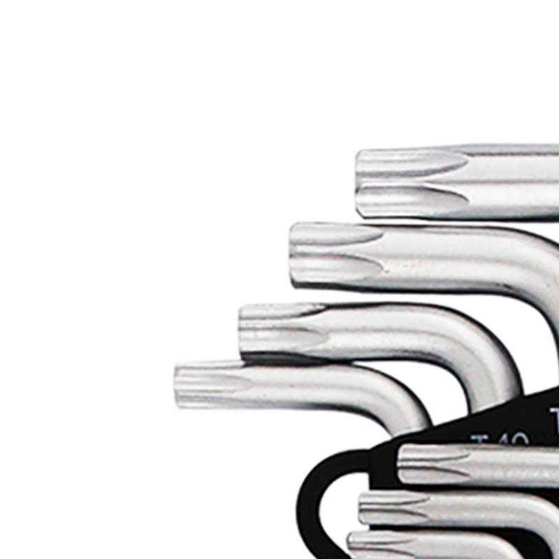 Miniatura Jogo de Chave Torx Guia Média sem Furo Kit 10 Peças T9 à T50 CR-V 2059 WESTERN