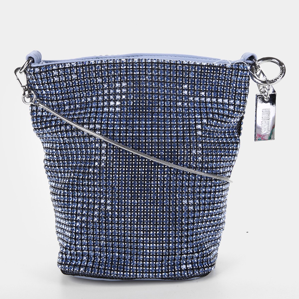 Miniatura Bolsa Santa Lolla Strass Feminina Azul Claro