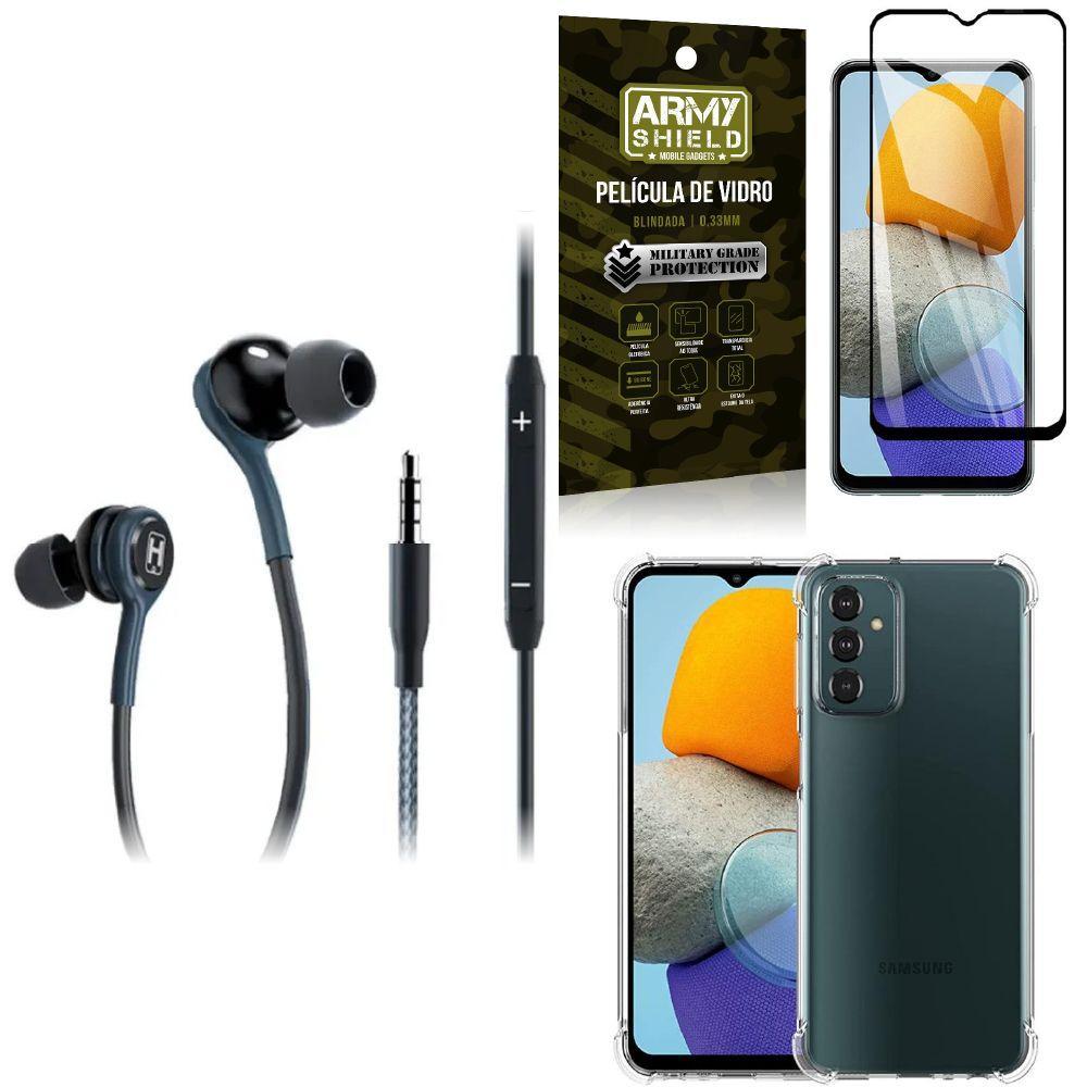 Miniatura Kit Capa Samsung M23 5G + Fone De Ouvido Extreme + Película