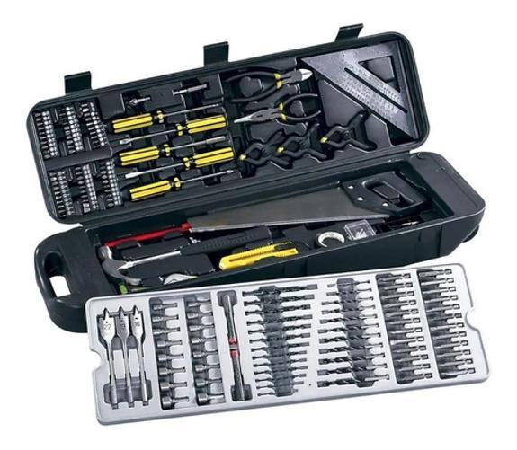Miniatura Kit Profissional Maleta Carrinho Jogo Ferramentas 218 Peças