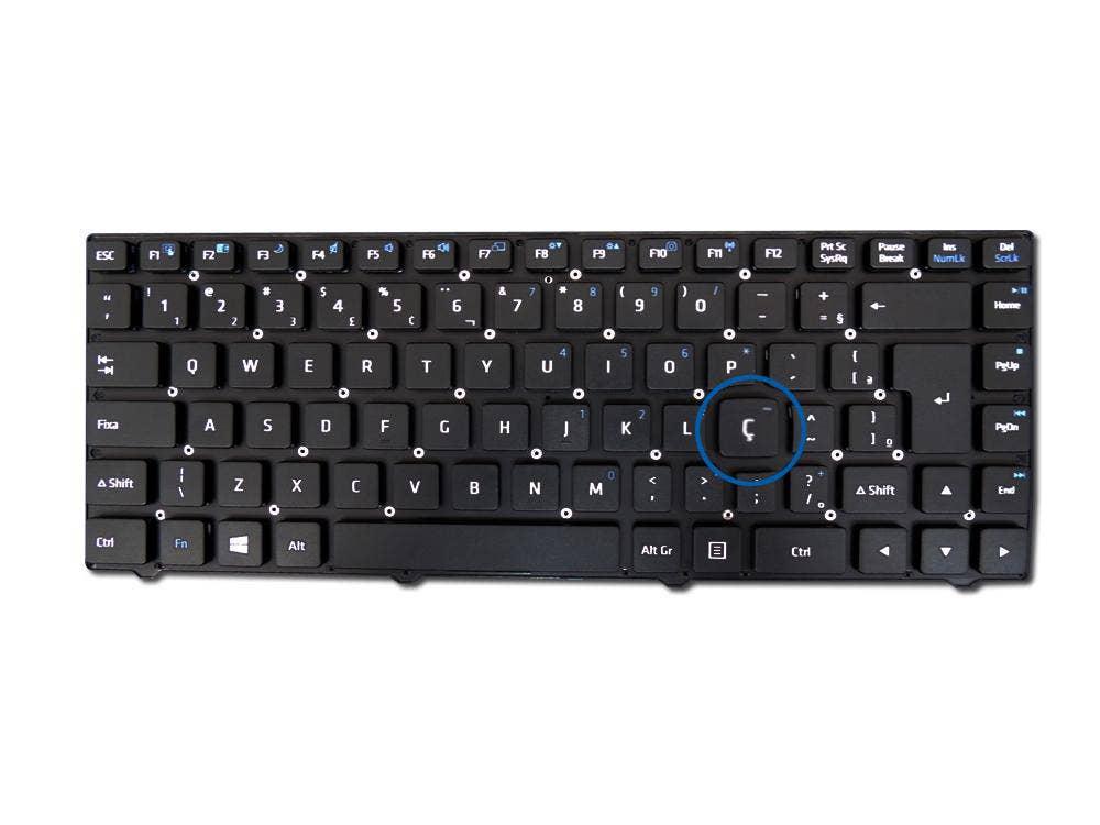Miniatura Teclado Notebook - Positivo Unique S1991 - Preto Br