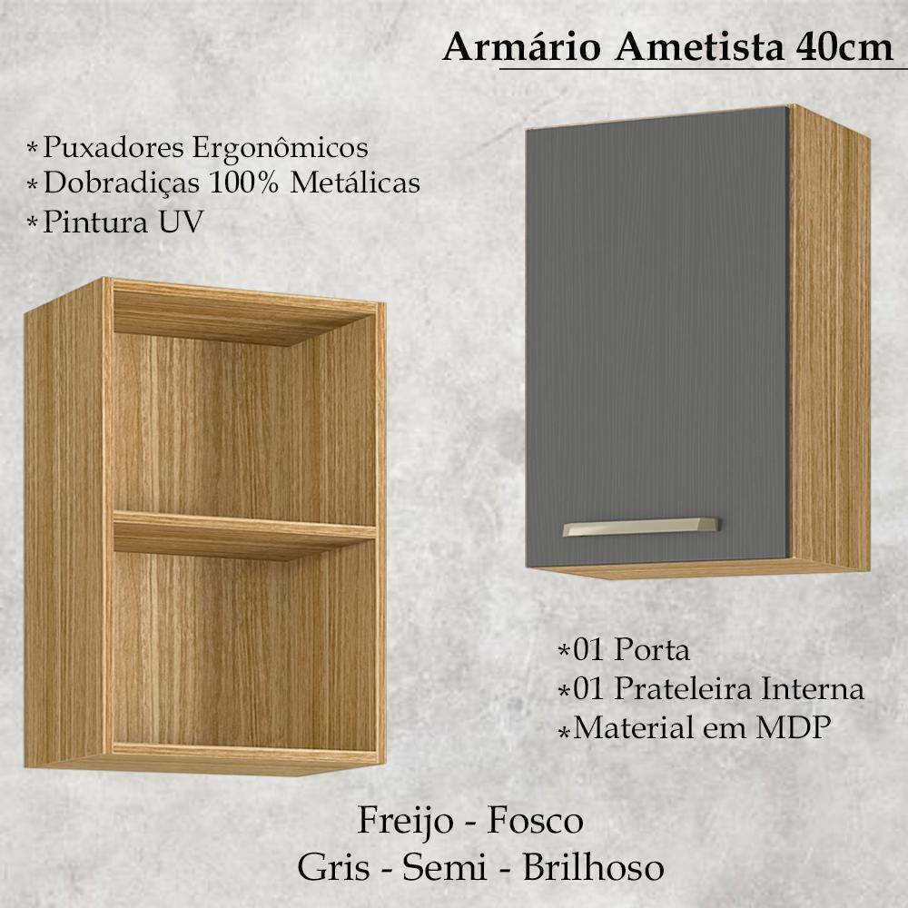 Miniatura Armario Aereo 1 Porta 40cm 762am Freijo Gris
