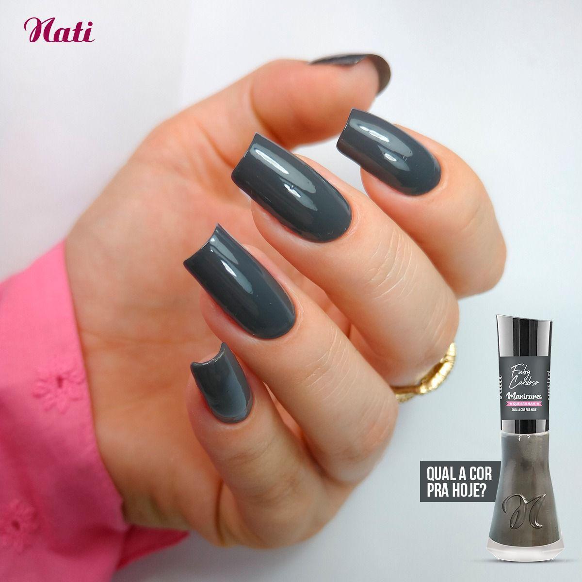 Kit 12 Esmalte Nati Faby Cardoso Nova Coleção + Top Coat