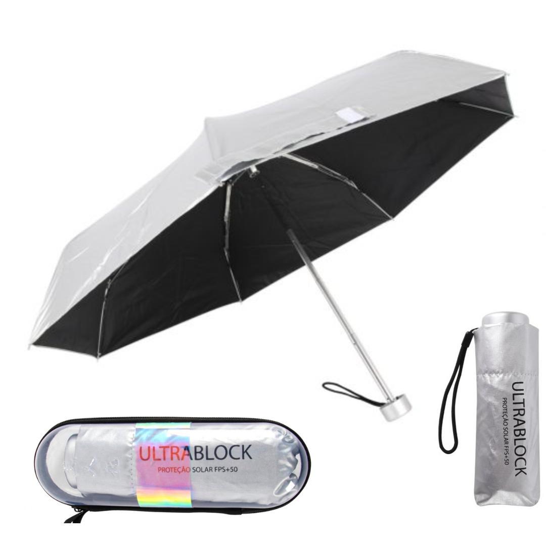 Miniatura Mini Ultrablock Manual Sombrinha Ultra Block Proteção Solar