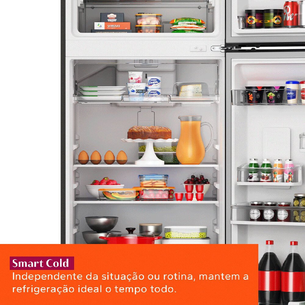Geladeira Brastemp Frost Free Duplex 463 Litros Black Inox Fresh Box - BRM55FE Preto - 110V