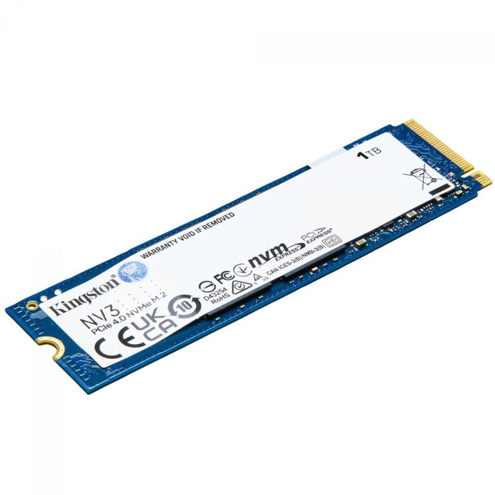 Miniatura Ssd Kingston 1tb M.2 Nvme Pcie 4.0 Nv3 Snv3s-1000g Leitura 3500mb-s Gravação 2800mb-s