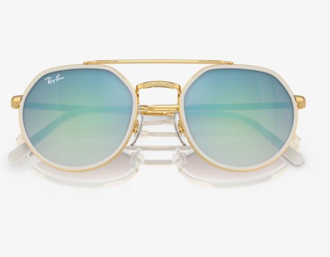 Óculos de Sol Ray-Ban Round Metal Dourado 48mm