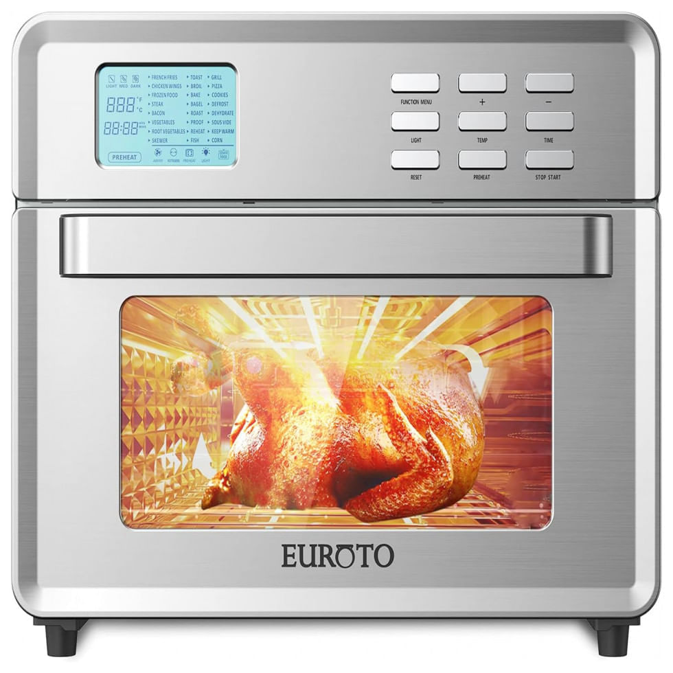 Miniatura Forno Elétrico de Bancada 28 Litros com 24 Funções e Tela LCD, 110V 1800W EUROTO