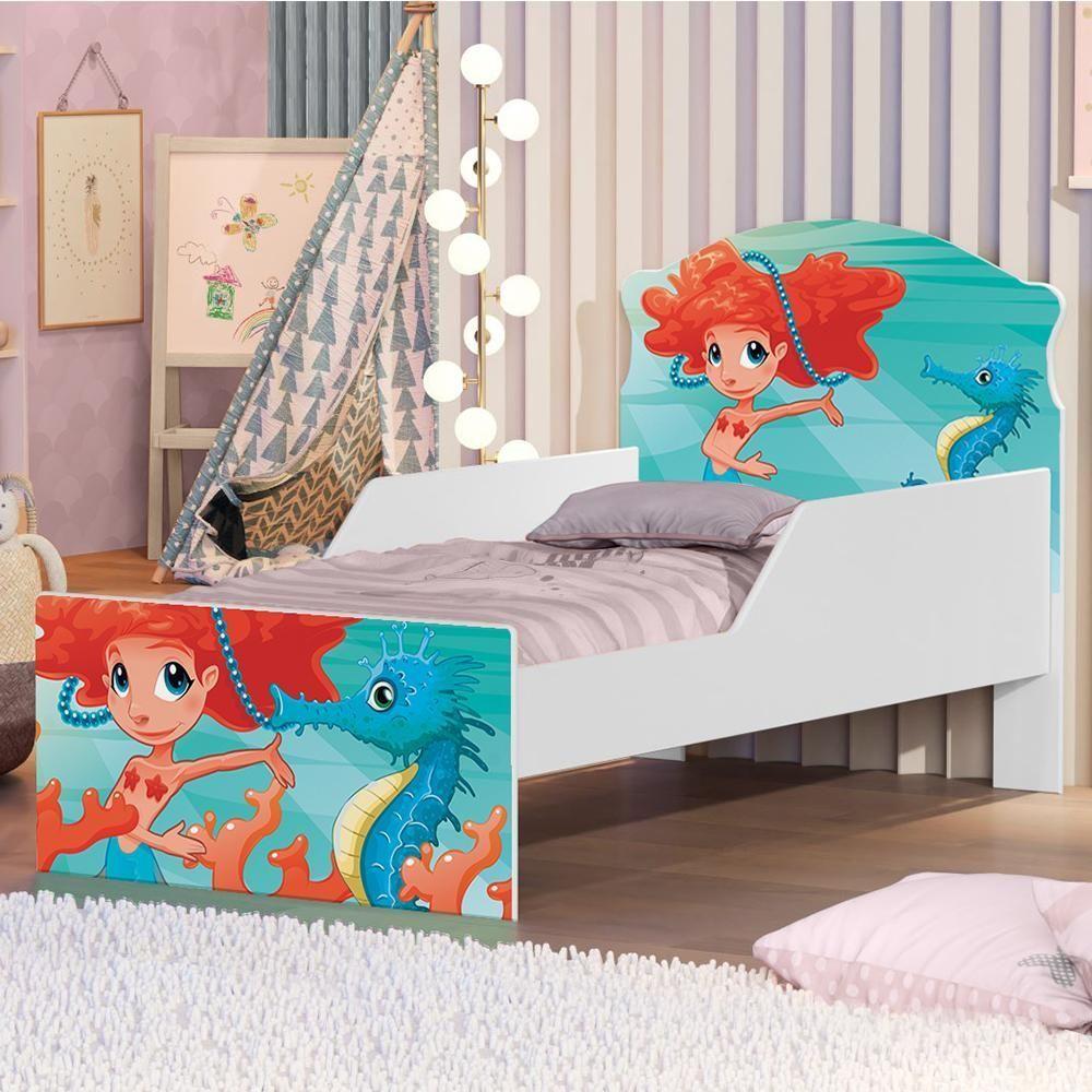 Miniatura Mini Cama Sereia Menina Com Colchão
