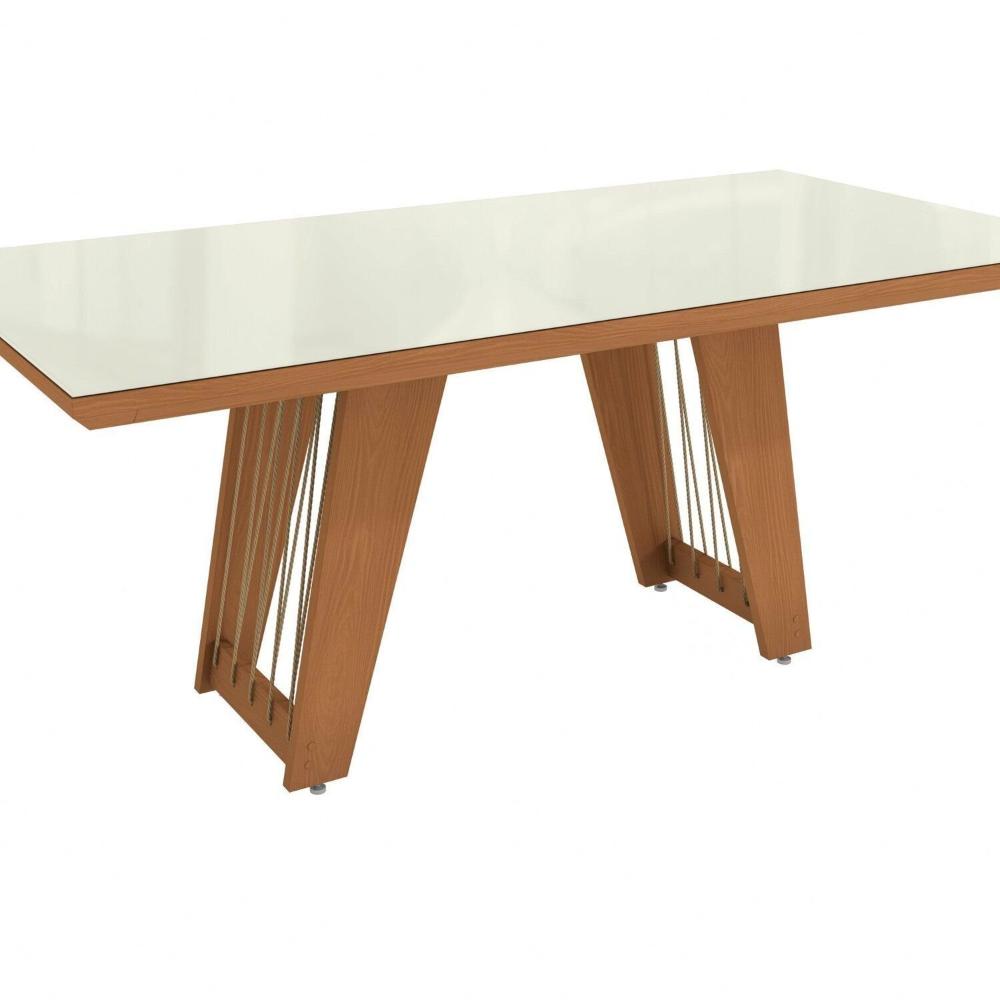 Miniatura Conjunto Mesa Dalia com 8 Cadeiras 82x180x90 Cm Canela/Fendi