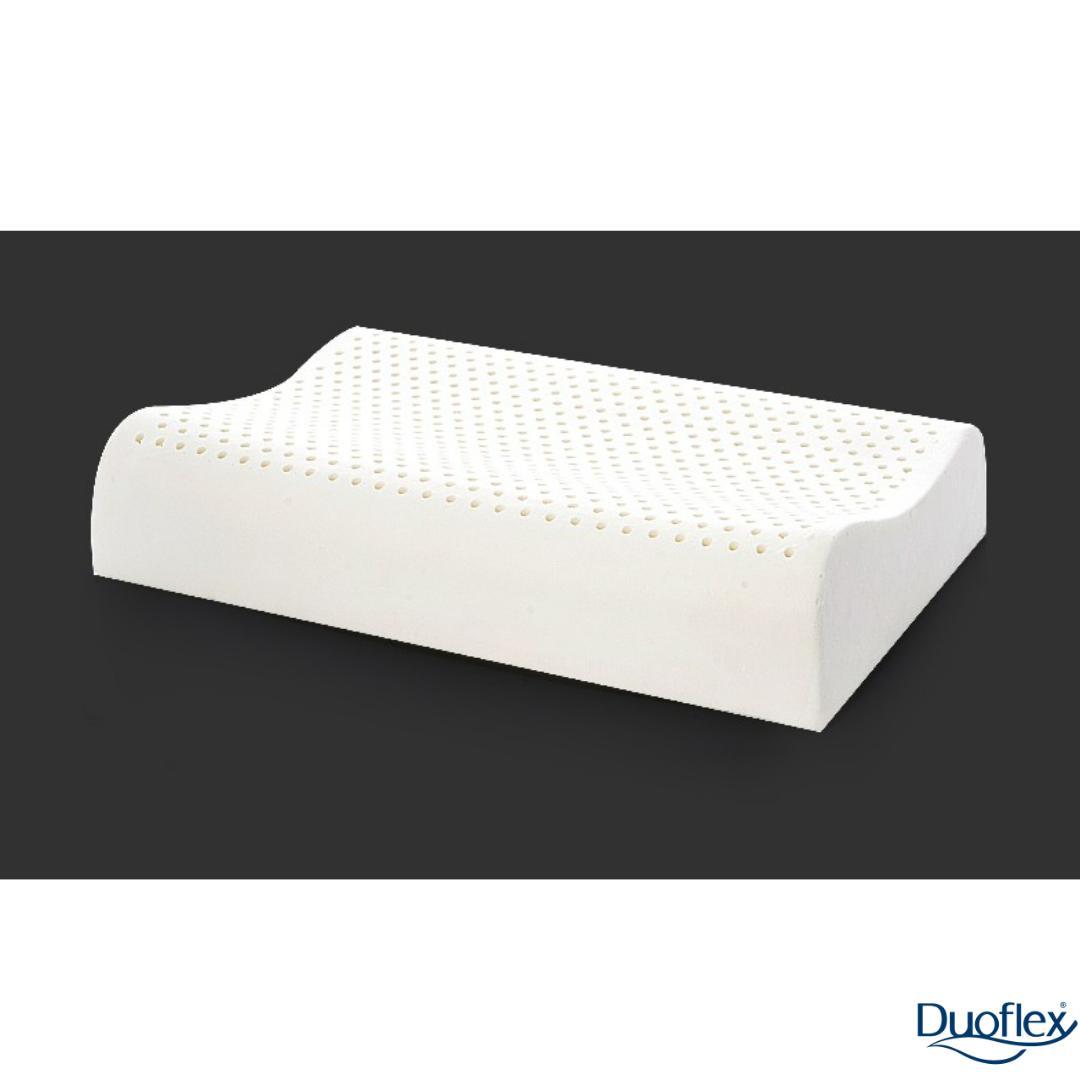 Miniatura Travesseiro Duoflex Natural Látex Cervical, Branco, Fronha