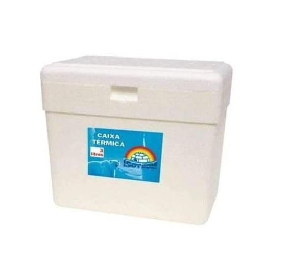 Miniatura Kit 2 Un Caixa De Isopor 3 Litros Térmica Gelo Cerveja Refri