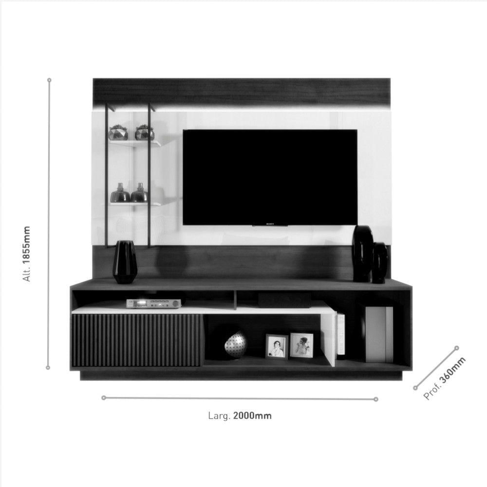 Miniatura Home Granada Com Led Mavaular Para Tv De Até 65"