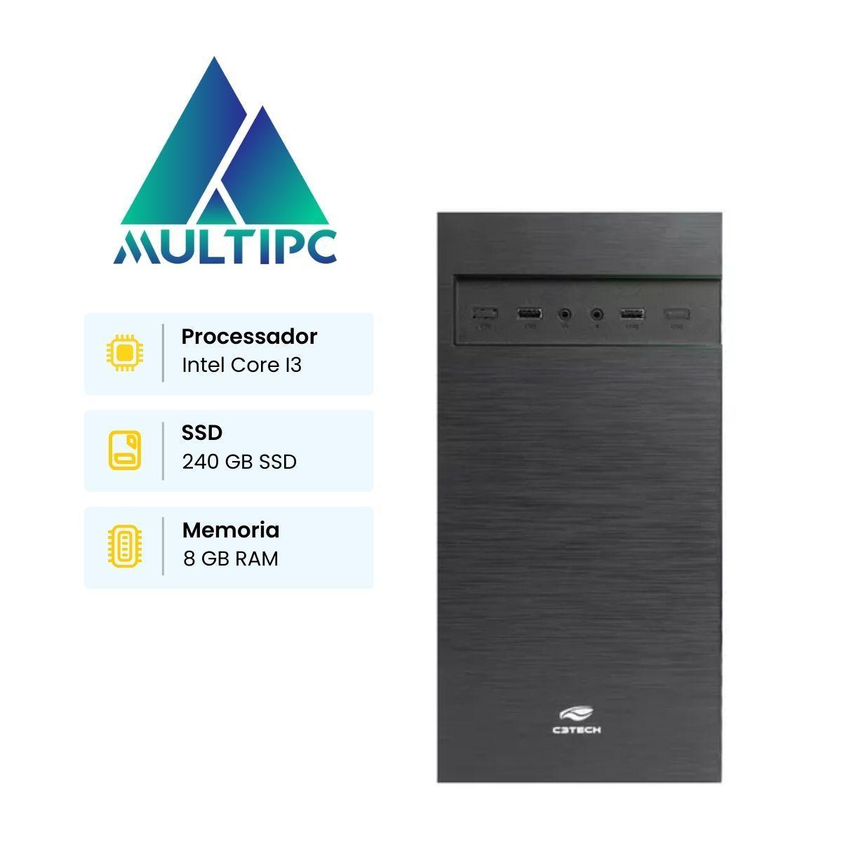 Miniatura Pc Computador Core I3 2100 8Gb Ram Ddr3 240 Ssd Win10 Pro