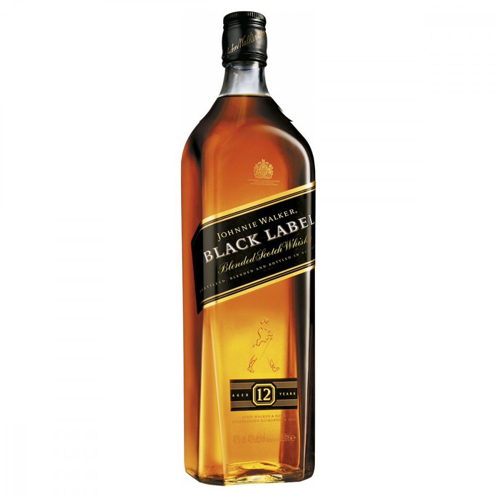 Miniatura Whisky Johnnie Walker Black Label 12 Anos 1 Litro