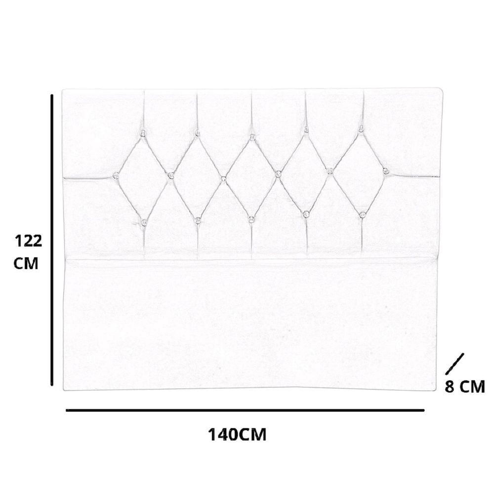 Miniatura Cabeceira Cama Box Estofada Casal 140 Cm Geovana Suede Cor:marrom
