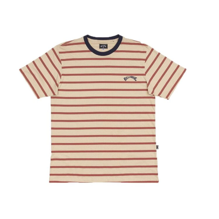 Miniatura Camiseta Billabong Crew Stripe Masculino - Marromverm - MARROM/VERM