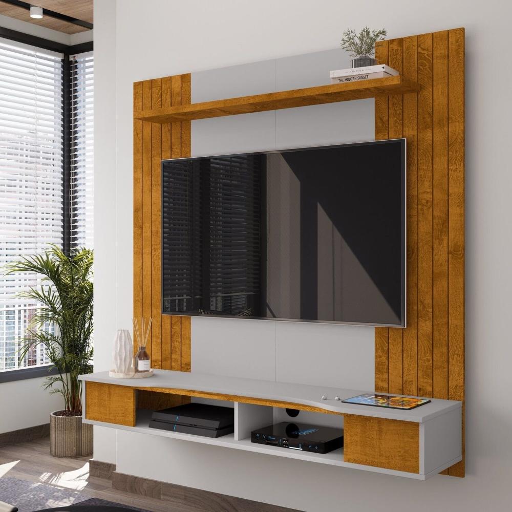 Miniatura Painel para Tv até 55 Polegadas Ipanema Marrom/Cinza