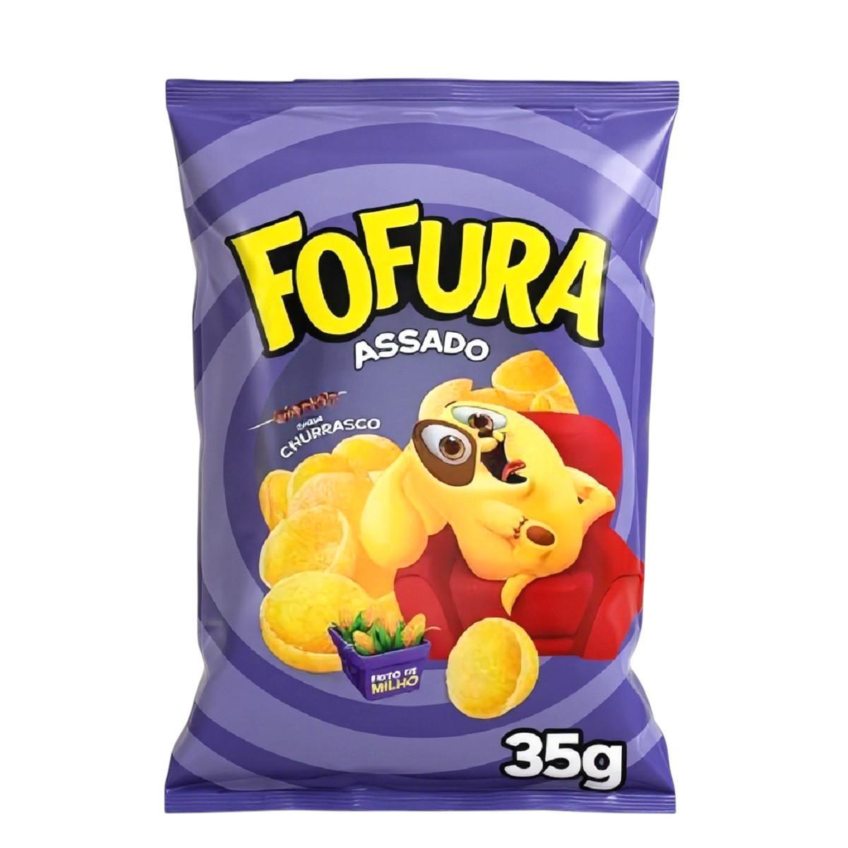 Miniatura Kit 40 Salgadinhos Fofura Sabor Churrasco 35Gr Crocante