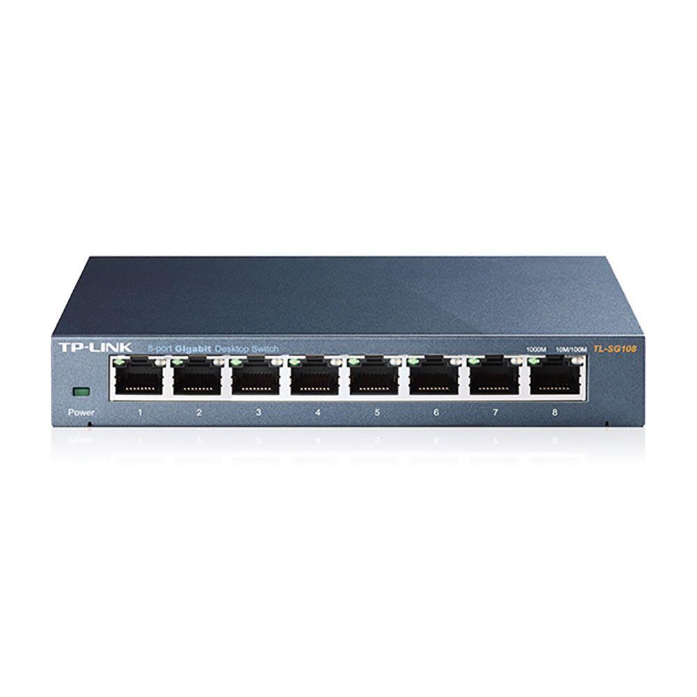 Miniatura Switch 08 Portas Tp-Link Tl-Sg108 Gigabit 10/100/1000 Mbps