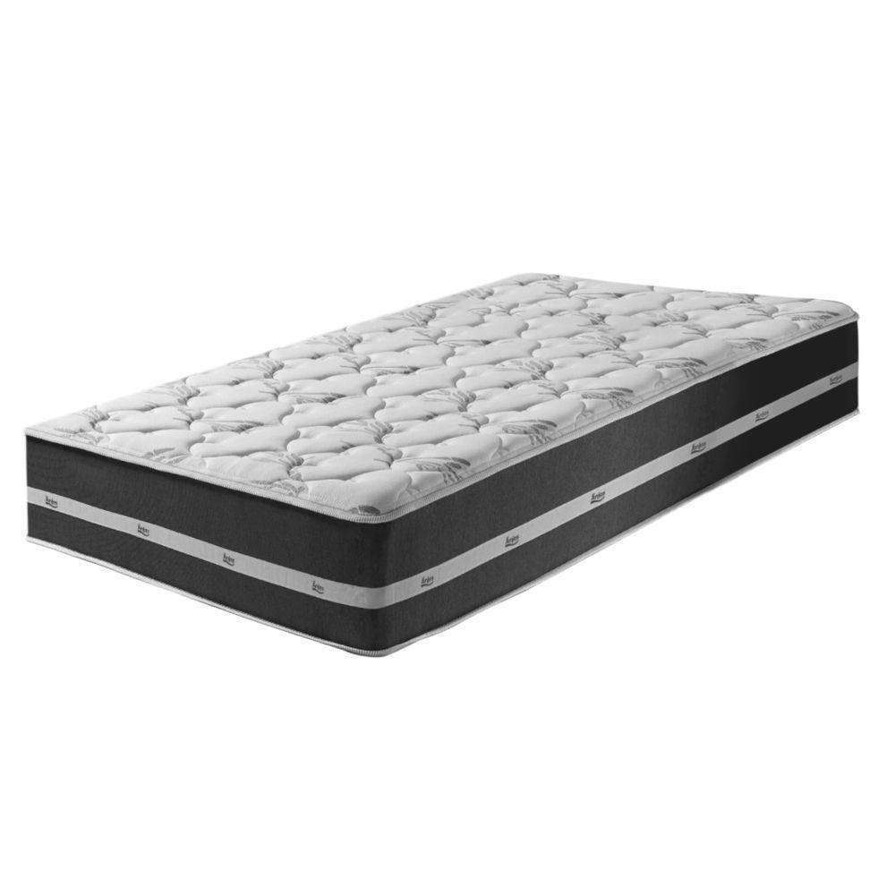 Miniatura Cama Box Baú Preto E Colchão Classic Preto Molas Ensacadas Solteiro Anjos
