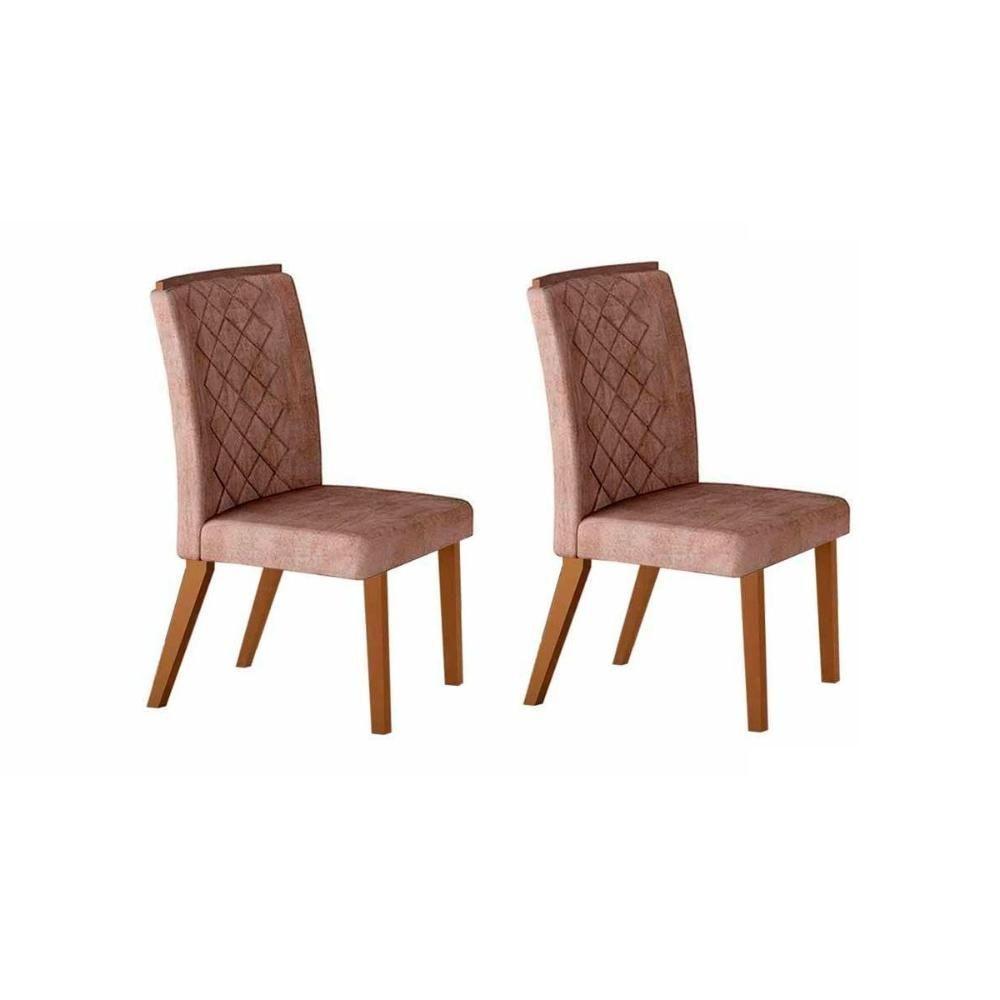 Miniatura Kit 2 Cadeiras Sala Jantar Jade Madeira 2 Un Capuccino-animale Chocolate - Rufato