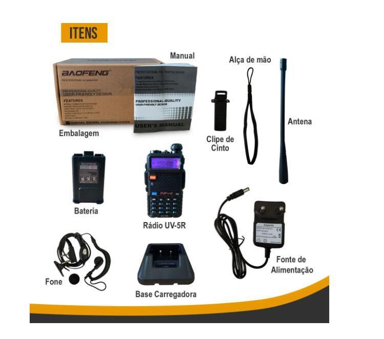 Radio Comunicador Ht Walk Talk Baofeng Dual Band Uv-5R