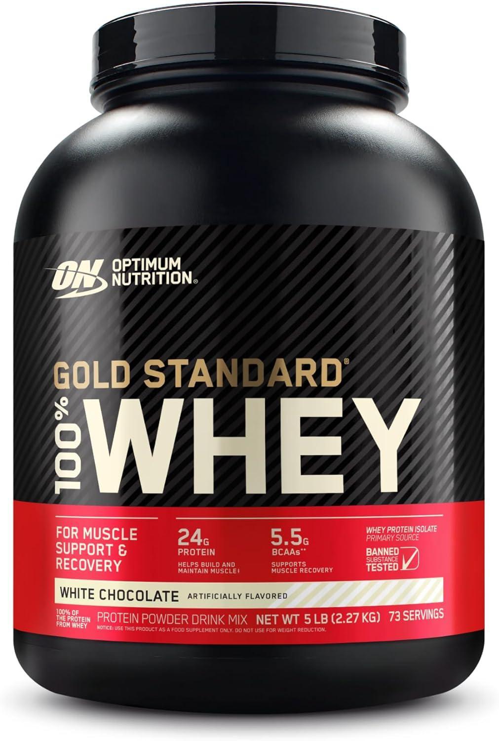Miniatura On Whey Gold Standard Chocolate Branco 2,27Kg