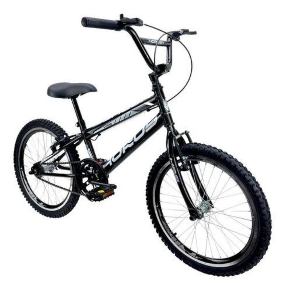 Miniatura Bicicleta Infantil Aro 20 Bmx Cross Freestyle Pro Horus - Route Bike Preto