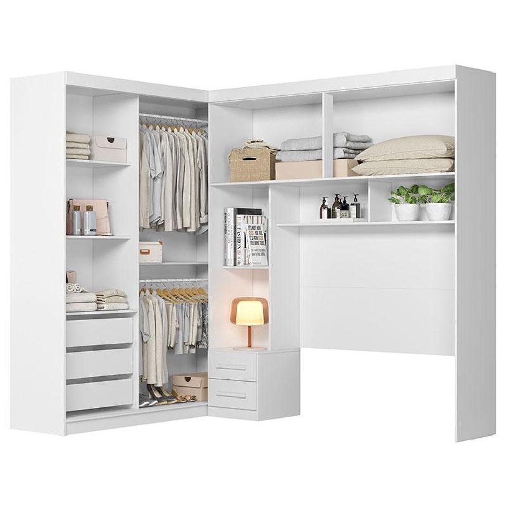 Miniatura Quarto Modulado Casal Florença Branco Brilho - Moval