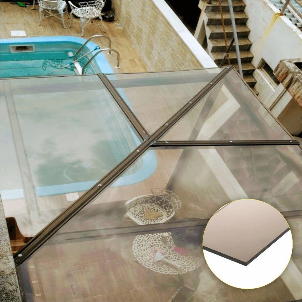 Miniatura Chapa De Policarbonato Compacto Bronze 4mm 2,00m X 3,00m