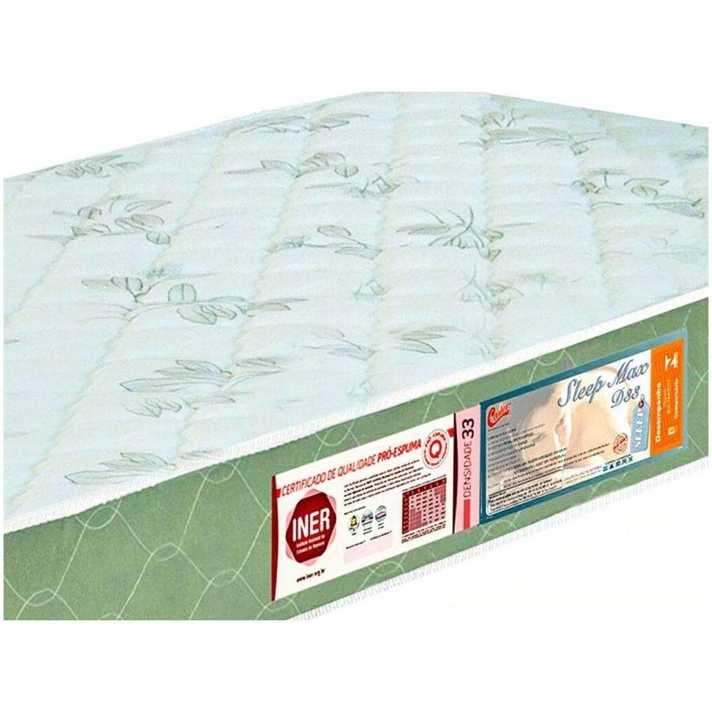 Miniatura Colchão Solteiro Sleep Max Espuma D33 96X203X15Cm Branco/Verde - Castor