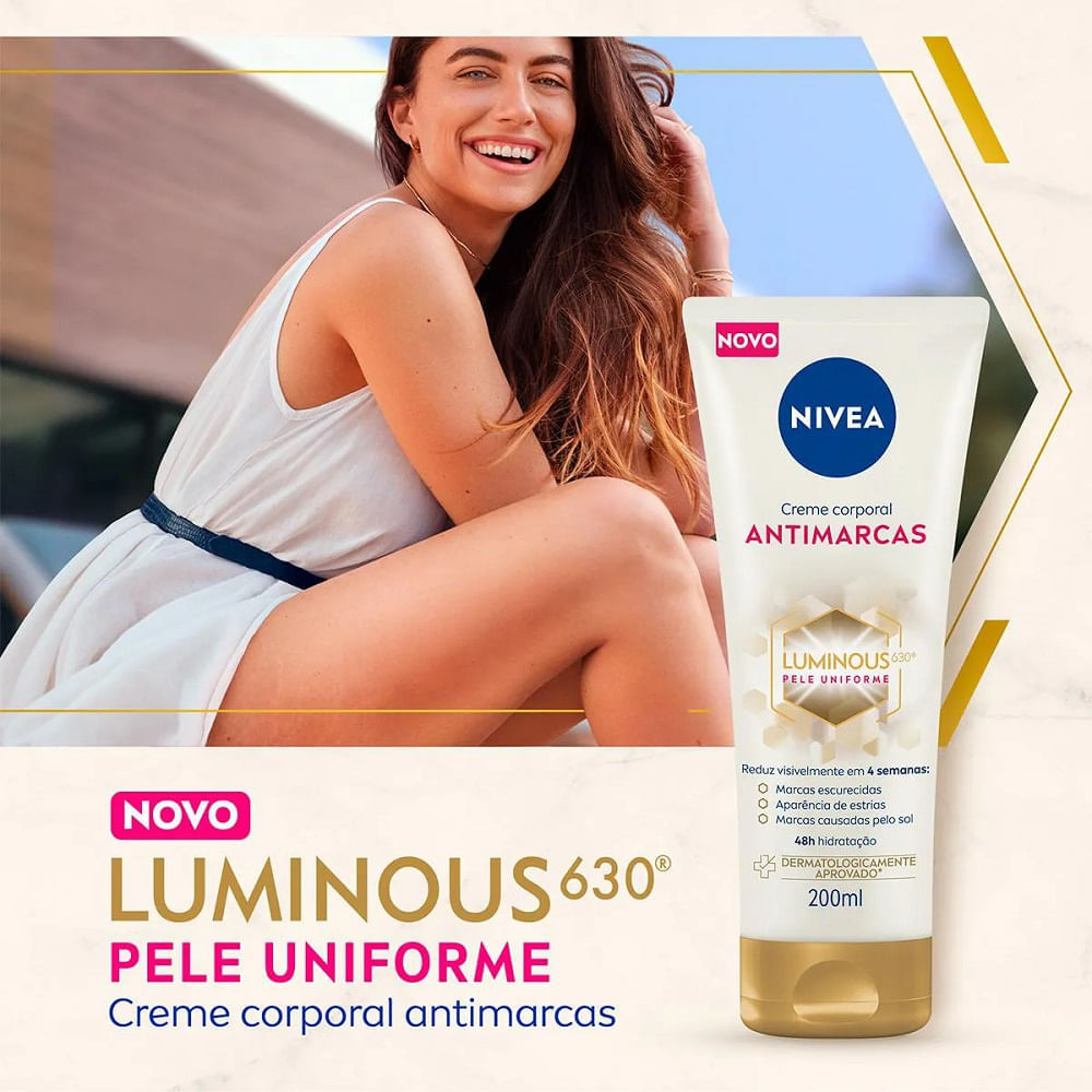 Miniatura Creme Corporal Antimarcas Nivea Luminous 630 200ml Creme Corporal Nivea Luminus 630 200ML Anti Marcas