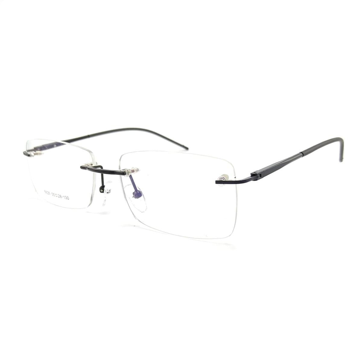 Miniatura Oculos De Grau Sem Armação Aro Flutuante Preto Unissex C7
