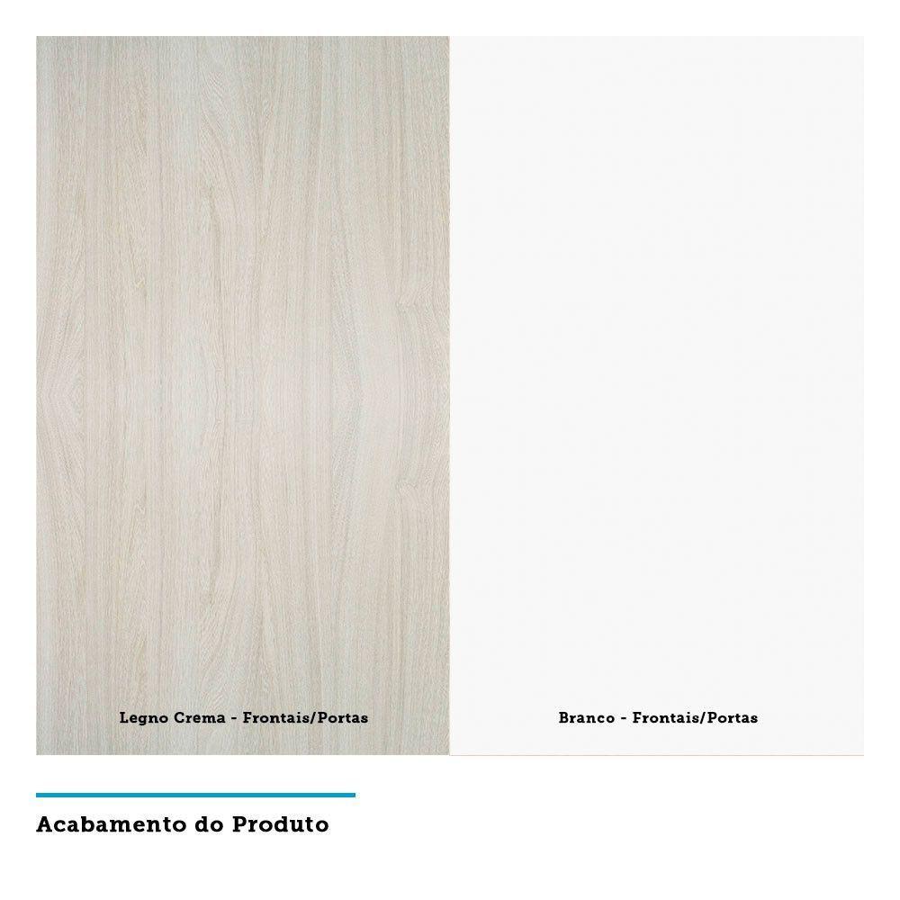 Miniatura Armário 120cm 2 Portas C/Nicho Legno Crema C/Branco Pola