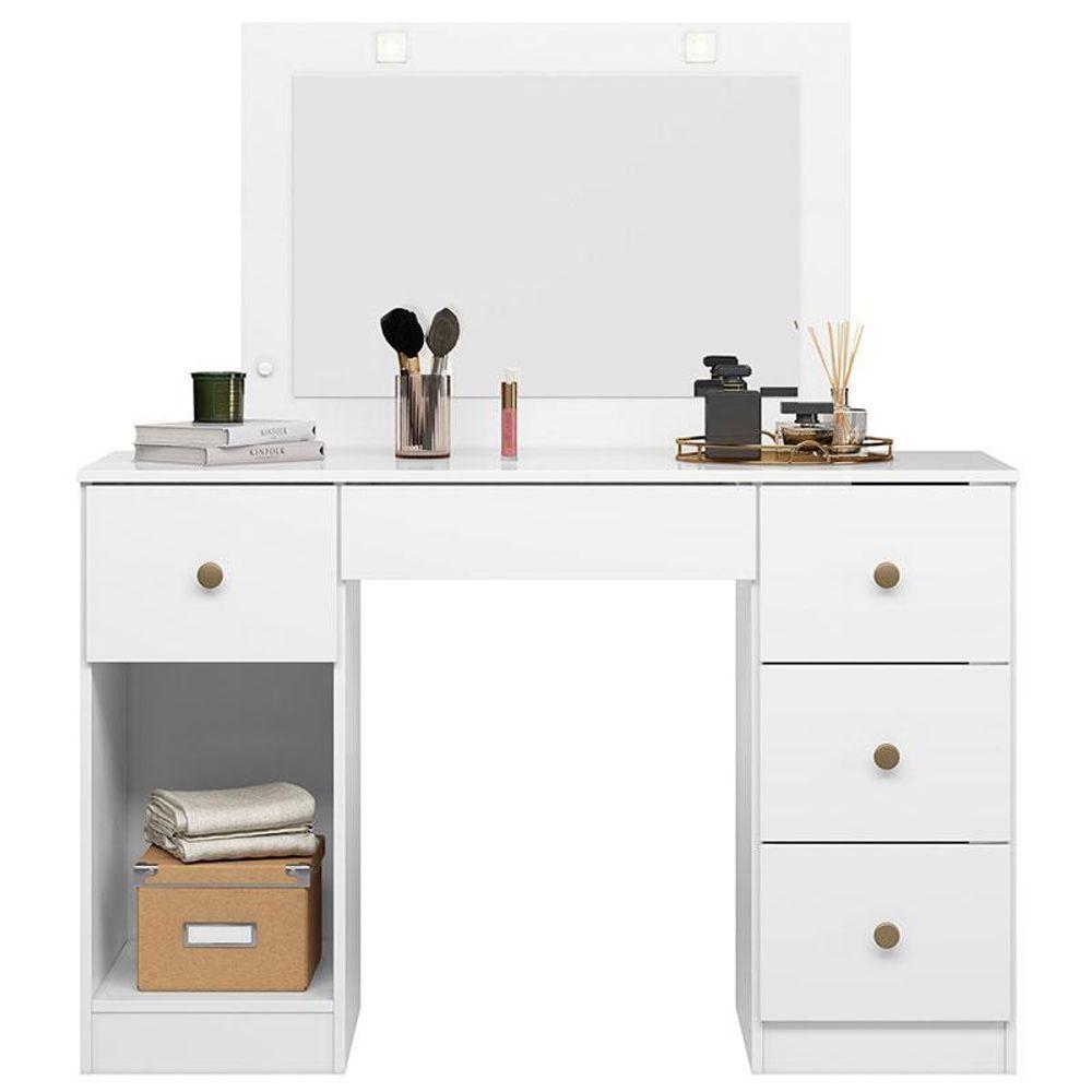 Miniatura Penteadeira Camarim Sonhos Branco Brilho - Moval