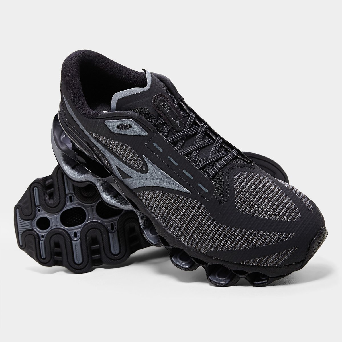 Miniatura Tênis Mizuno Wave Prophecy 15 Preto+Cinza - 34