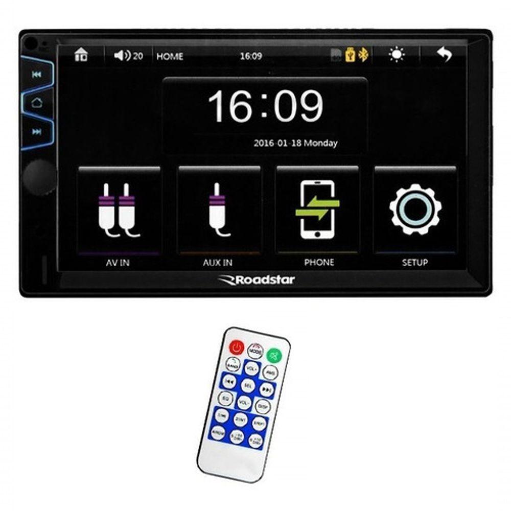 Miniatura Dvd 2 Din Central Multimídia Universal Mp5 Bt Espelhamento