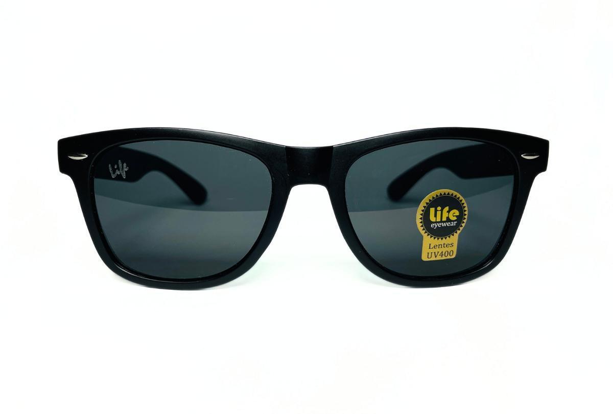Óculos De Sol Life New Way Preto Retangular