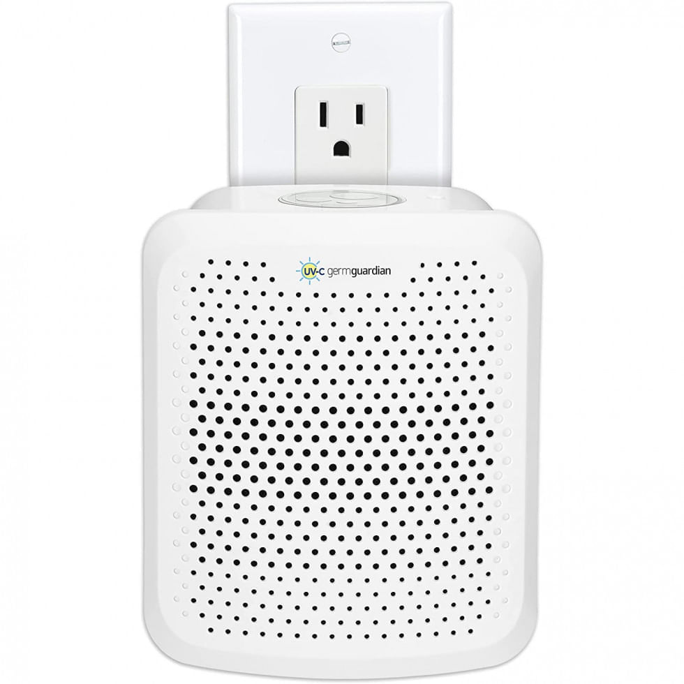 Miniatura Purificador de Ar Conectável com Luz Noturna UV, 110V, GermGuardian AC225W, Branco