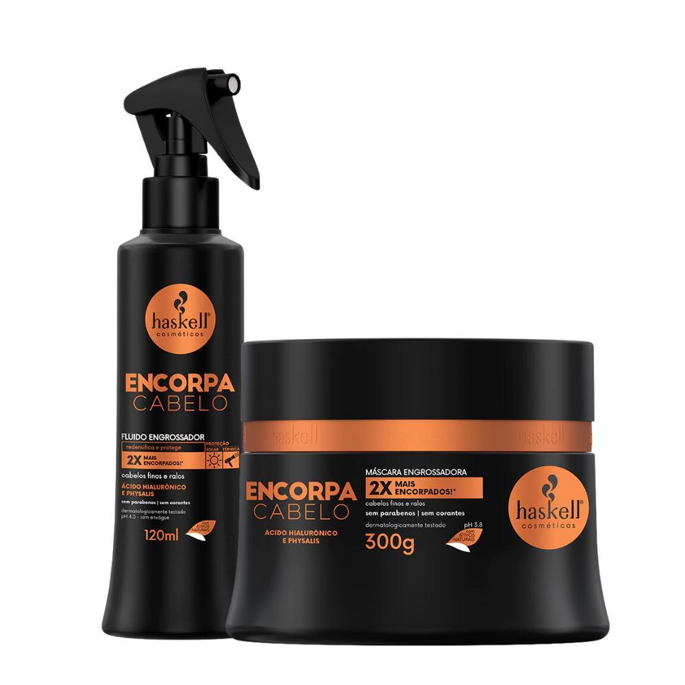 Miniatura Kit Haskell Encorpa Cabelo Máscara 300G E Fluído 120Ml