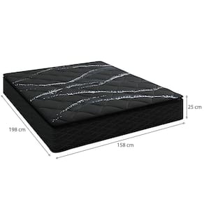 Miniatura Colchão Queen Size Umaflex New Itália Black com Molas Ensacadas, Revestimento em Jacquard e Pillow Top D26 25X158X198cm - Preto