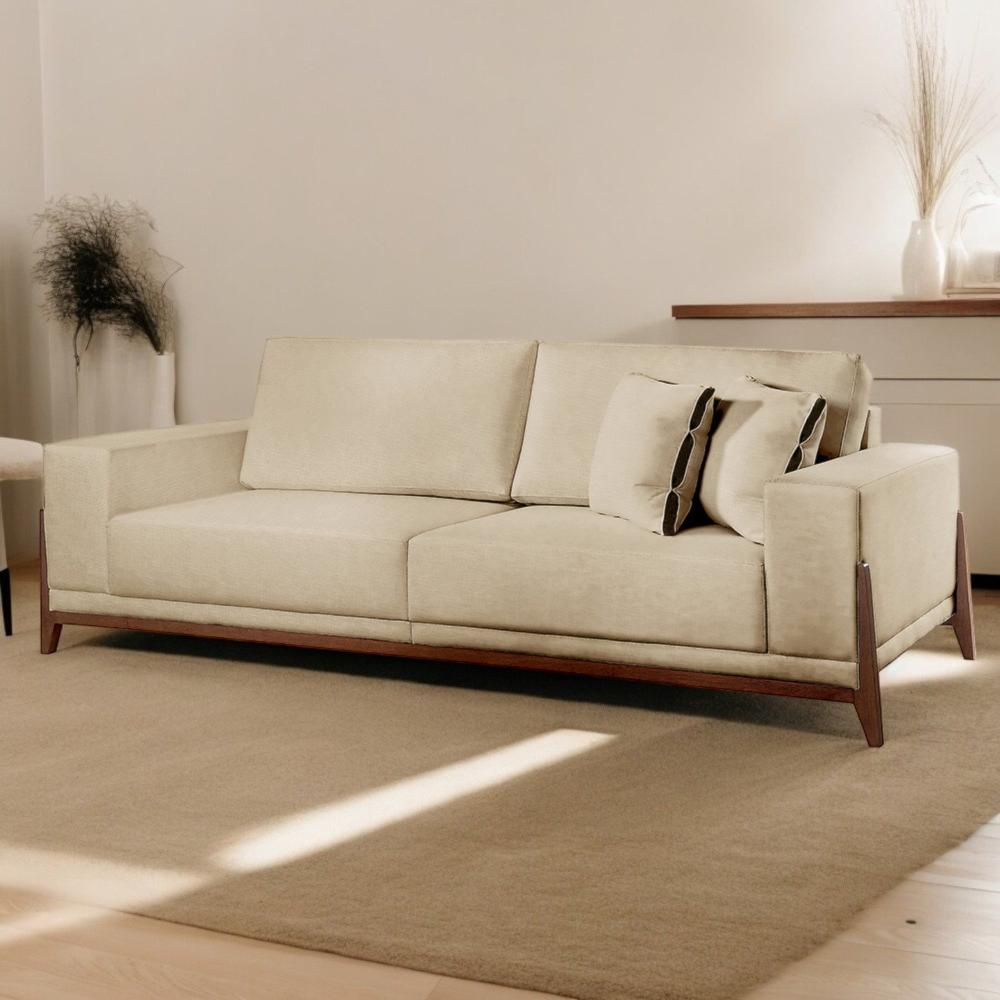 Miniatura Sofá Fixo 2 Lugares Luxo 170 cm Magnus Bege