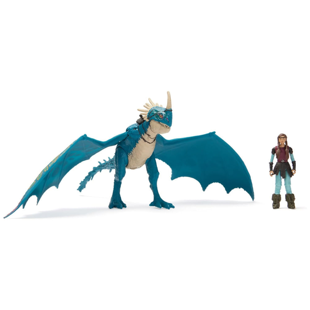 Miniatura Dreamworks Dragons: Conjunto de Bonecos de Ação Deadly Nadder Astrid - Brinquedos Infantis para Meninos a partir de 4 anos