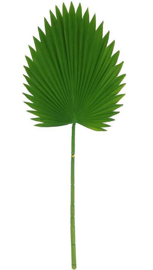 Miniatura Planta Verde Folha Palmeira Leque Toque Real Látex - 87 Cm
