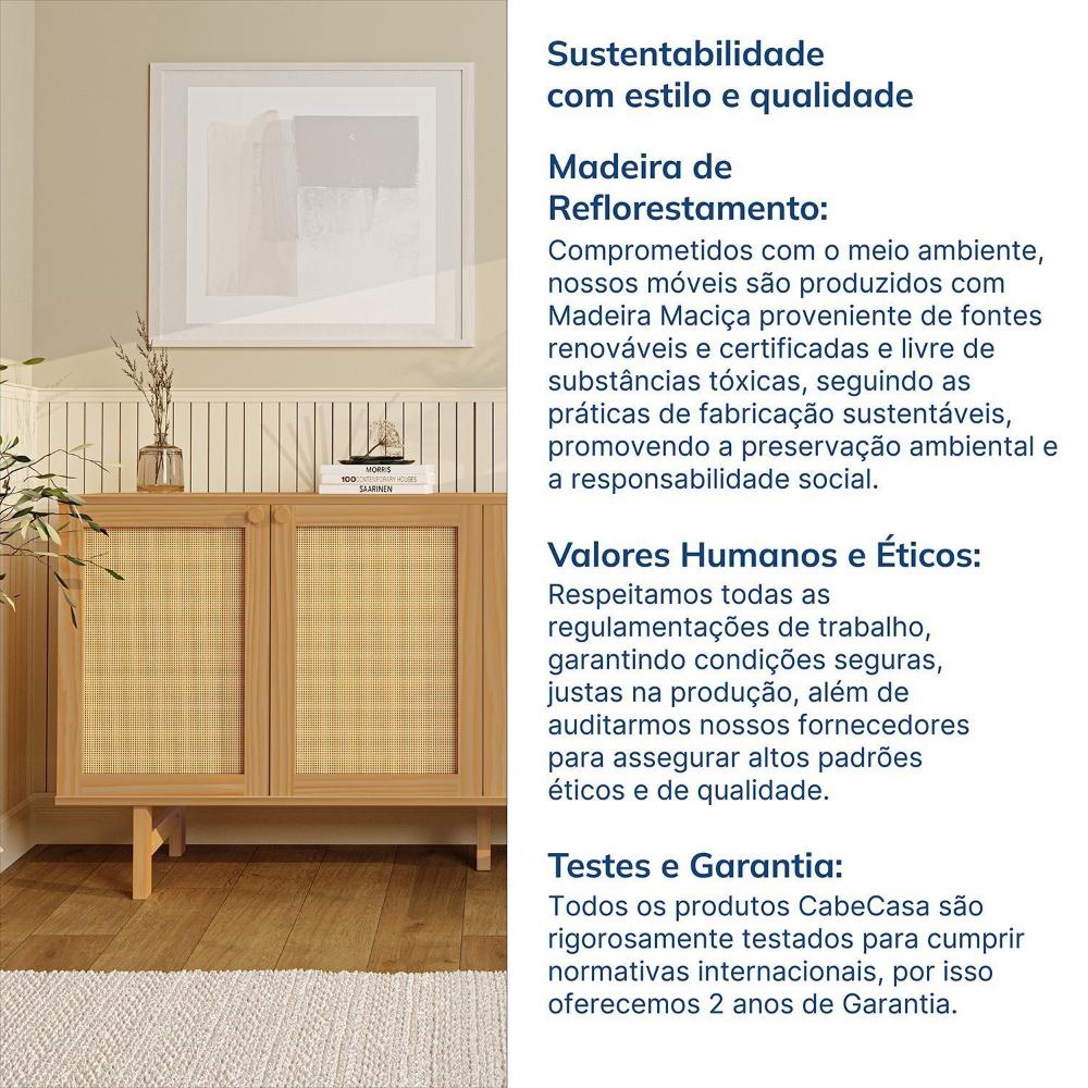 Balcão 4 Portas Rattan Magna Cabecasa Madeiramadeira Mel