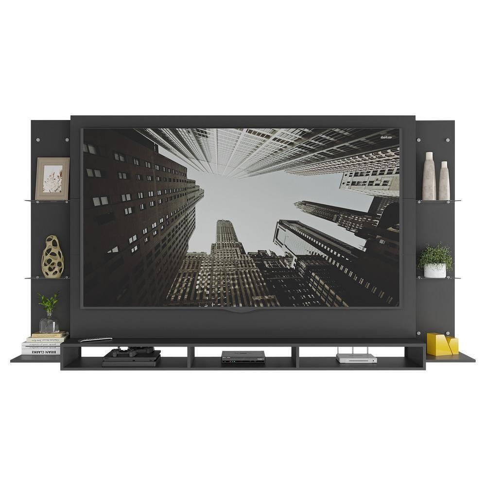 Painel Com Suporte Tv 75" Web Multimóveis Mp1049 Preto